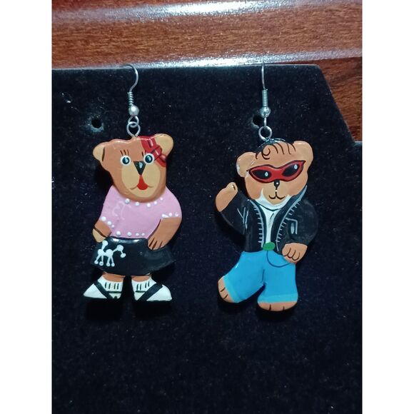Source Unknown Jewelry - 50s-Style Novelty Bear Earrings